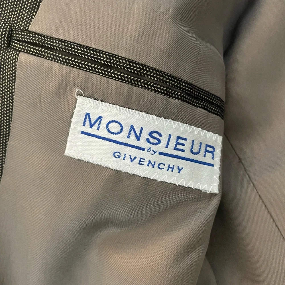 GIVENCHY MONSIEUR Made in USA Vintage 4-Button Wool‎ Jacket Size 40 L